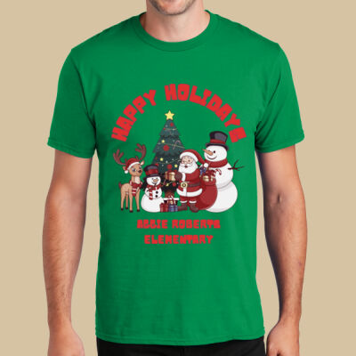 Adult T-Shirt - Winter Holidays - Happy Holidays - Red Thumbnail