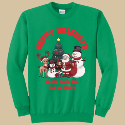 Adult Crewneck - Winter Holidays - Happy Holidays - Red Thumbnail