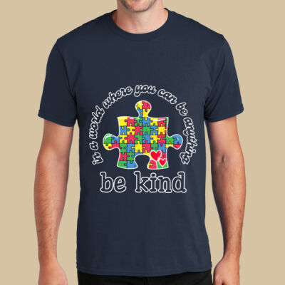 Adult - Be Kind Puzzle Piece T-Shirt - Autism Awareness Thumbnail