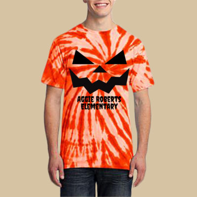 Adult Tie-Dye T-Shirt - Fall Holidays - Jack O' Lantern Thumbnail
