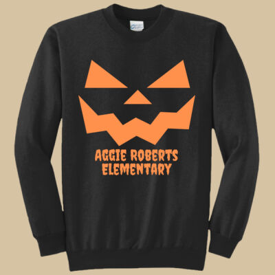 Adult Crewneck - Fall Holidays - Jack O' Lantern - Orange Thumbnail