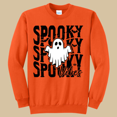 Adult Crewneck - Fall Holidays - Spooky Vibes Thumbnail