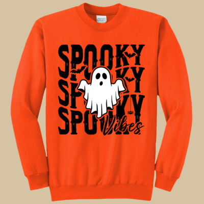 Adult Crewneck - Fall Holidays - Spooky Vibes Thumbnail