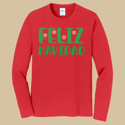 Adult Long Sleeve Shirt - Winter - Feliz Navidad Green Thumbnail