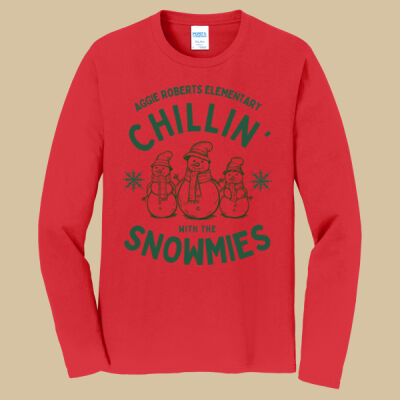 Adult Long Sleeve Shirt - Winter - Chillin With The Snowmies Green Thumbnail