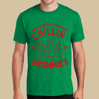 Adult T-Shirt - Winter - Chillin With The Snowmies Red Thumbnail