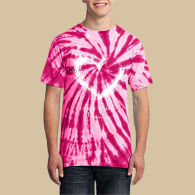 Adult Tie-Dye T-Shirt - Spring Holidays - Valentine's Heart Thumbnail